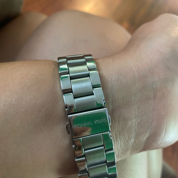 silver michael kors watch